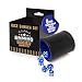 Harbor Loot Blue Dice Shaker Cup Complete with Matching Dice Set of Six Blue Translucent Dice