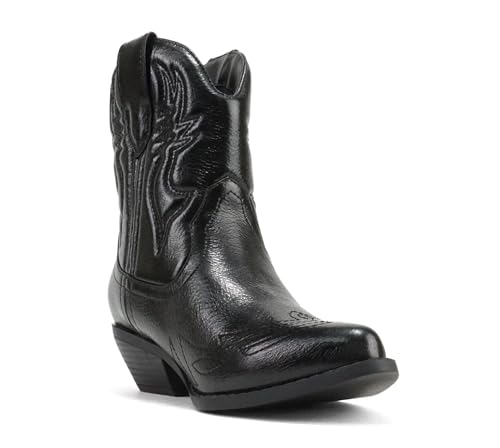 Image of Soda Women Cowgirl Cowboy Western Stitched Ankle Boots Pointed Toe Short Booties Rigging-S (Wide Fit Available)