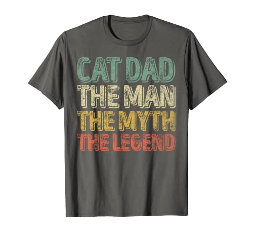 Cat Dad The Man The Myth The Legend Shirt Funny Christmas Gi Maglietta