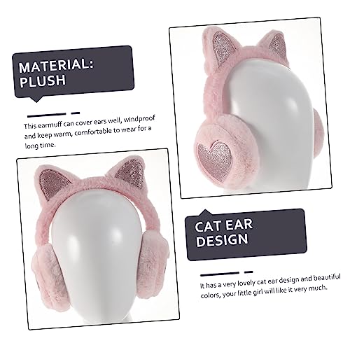 Lovely Cat Ear Plush Earmuffs for Warm Winter Ear Protection Cute Outdoor Ear Warmers for Cold Weather present for Years2