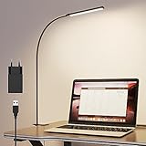 【30 LICHTMODEN】: Schreibtischlampe led dimmbar es in 3 Farben(warmes gelbes Licht, kühles weißes Licht, kühles und warmes Licht) und 10 Helligkeitsstufen, wählen Sie schnell die gewünschte Farbe und Helligkeit über den Controller, um verschiedene Lichtbedürfnisse zu erfüllen. Für Aktivitäten wie Lernen, Büro, Malen, Nähen und Basteln.
