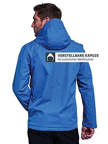 Schöffel Herren Jacket Gmund M, wind- und wasserdichte Regenjacke, atmungsaktive Outdoor Jacke, Wanderjacke mit verstaubarer Kapuze, black, 54