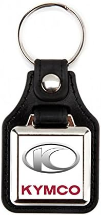 Keyring kymco| Keyring Motos | Accessories Kymco |llavero Elegant motos| Keychain leatherette Square Motorcycle Brand Kymco red/white (1 unit)