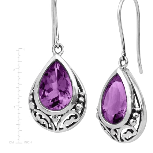 Silpada 'Thistle' Natural Amethyst Drop Earrings In Sterling Silver #TOP3