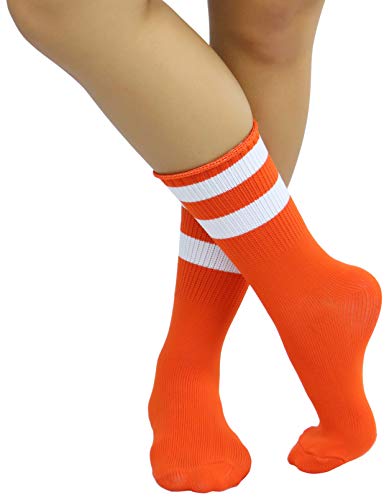 Image of ToBeInStyle Women's Acrylic Ankle Hi With Double Stripe Top Crew Fun Athletic Socks