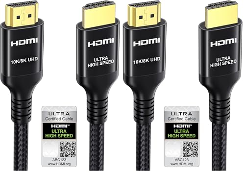 Câble HDMI Ultra Haute Vitesse 10K 8K 4K Dolby Atmos Etseinri 3M pack de 2