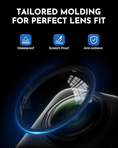 2 unidades de cubiertas protectoras para lente compatibles con Insta360 X4, protectores frontales y traseros para lentes miniatura 2