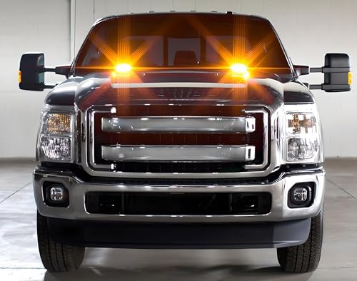 image for iJDMTOY Amber LED Strobe Warning Light Flashers Compatible with Jeep, 