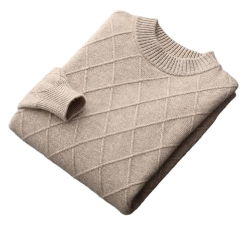 Mens Cashmere Crew Neck Sweater Spring Winter Thick Warm Comfortable Casual Pullovers