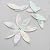 Mosaic Tiles 28 Pieces / 110 g Pack of Mica Stained Glass Mosaic Tile Supplies for Home Decoration, DIY Crafts, Plates, Picture Frames, Flowerpots – 1.6x5 cm Leaves Tiles (White Illusion)