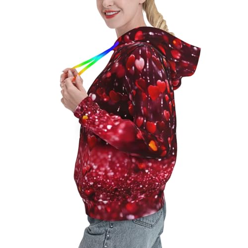 Sweat à capuche cœur abstrait idéal pour vos sorties d'automne - 2