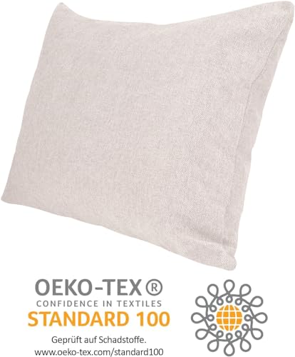 Selfitex Modisches Couchkissen XXL 60x80 cm, Sofakissen mit Füllung und Bezug, kuschelweiches Lesekissen, dekoratives Fernsehkissen, Deko- und Kopfkissen, Rückenkissen (Sand)