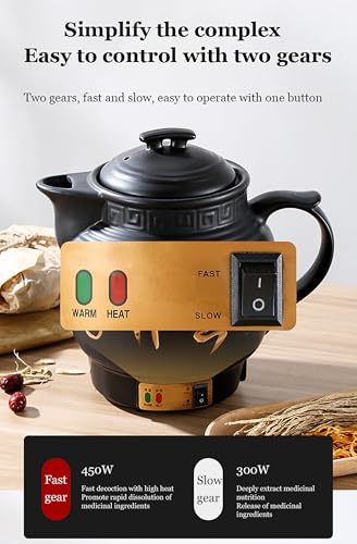 Olla eléctrica para medicina china 3-6L cerámica negra miniatura 7