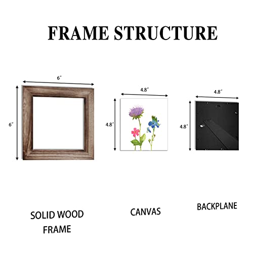 Ypy Summer Spring Wall Art, Spring Interchangeable Seasonal Canvas Picture, Decorative Watercolor Painting With 3 Solid Wood Frames Home Decor 6" X 6" X 3 #TOP1