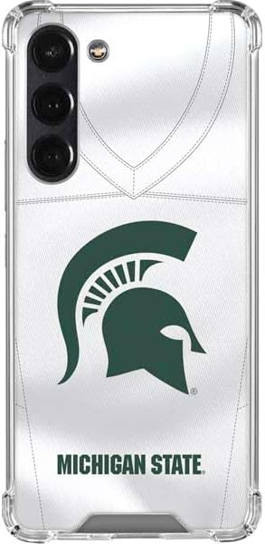 Skinit Clear Phone Case Compatible with Galaxy S23 Plus - Officially Licensed Michigan State University Green Basketball Design