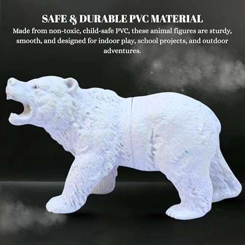 Image of Attractive Arctic Animal Toys for Kids 3+ | Realistic 10 PCs Ocean | Jungle Animals Toy Figure for Boys and Girls Birthday Gifts for Children Educational & Decor Item Shark, Whale, Janwar Toys