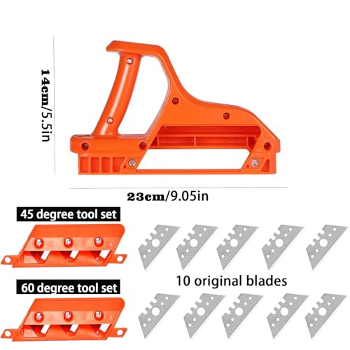 Kantenhobel für Gipskarton, Gipskartonplatten Schnellschneider, Gipskarton Handhobel Handwerkzeug, Fasenschneider Mit 45° Und 60° Balden Handwerkzeug Schneidwerkzeuge Gipskartonschneider (45°)