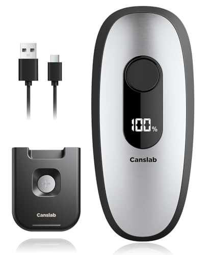 Canslab Iron Tin Opener for Arthritic Hands- Rechargeable Electric Can Opener for Kitchen or Seniors, One Touch, LED Battery Track, Side Cut&Smooth Edge, Auto Stop, Wall Mountable, Hands Free, Bla...