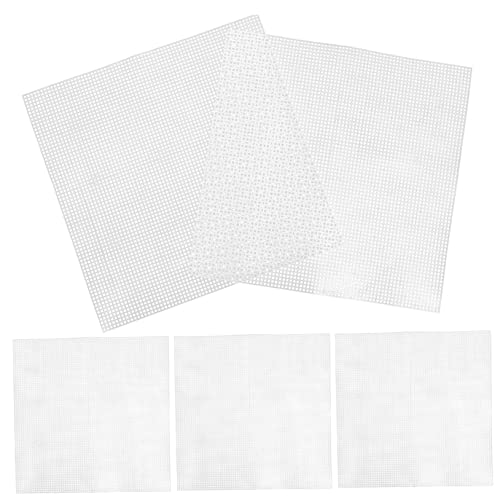 Holibanna Plastic Mesh for Bag Making Knit Craft Supplies 5pcs Embroidery Gris Sheets Crochet Bag Supplies