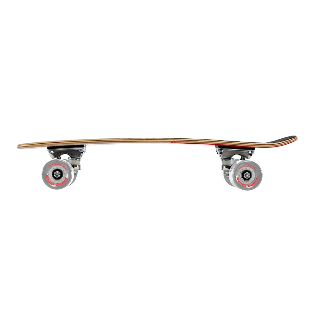 Street Surfing Cruiser Beach Board Wood, Planche à Roulette Unisexe, Black, One Size - 05-06-003-6