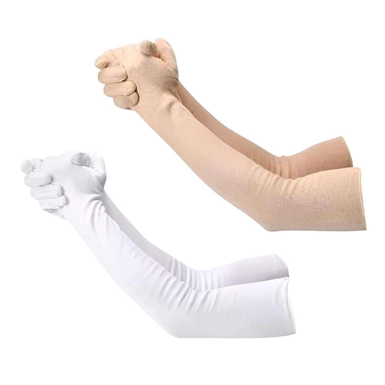 F Y V Cotton Full Fingers Hand Arm Sleeves Sun Burn Protection Arm Sleeves for Unisex - UV Tan Dust Protection Arm Cover Ideal for Outdoor Activity-image-17
