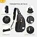 HALOVIE Anti Theft Crossbody Sling Bag RFID Travel Sling Backpack Lightweight Hiking Shoulder Chest Bag for Walking Work