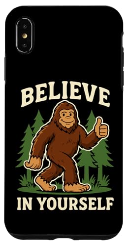 Divertido Bigfoot Believe in Yourself Gráfico Carcasa para iPhone XS MAX