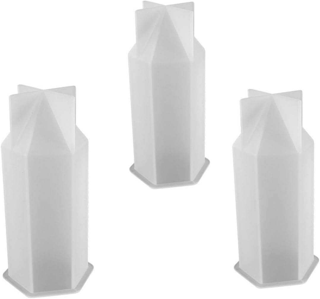DIY Candle Mold Six Edges Vertebral Body Silicone Set 3Pcs
