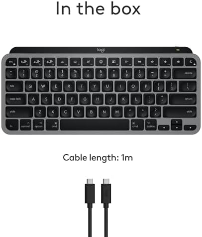 Logitech MX Keys Mini for Mac Minimalist Wireless Keyboard - Space Grey — view 10