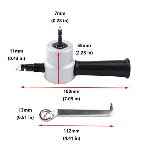 Antrader Double Head Metal Sheet Nibbler Cutter Hole Saw Drill Attachment Paperboard Package #TOP1