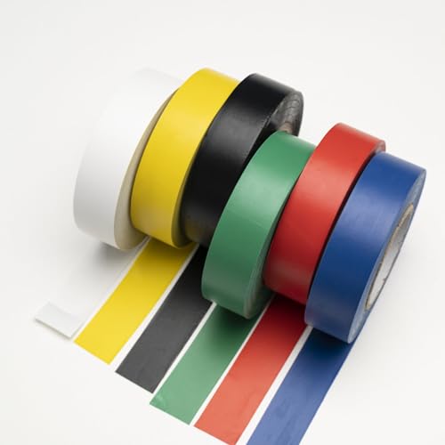 Image of Electrical Tape - 4 Rolls Black Electric Tape, 3 /4 Inch by 32 Feet, Professional Insulating PVC, Voltage Level 600V Dustproof, Adhesive for General Home Vehicle Auto Car Power Circuit Wiring
