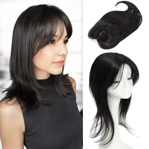 gulagula 14 Inch Hair Toppers for Women Toppers Hairpieces for Women Wiglets Hairpieces for Thinning Hair Topper Synthetic Hairpiece Wig Toppers with Thinning hair