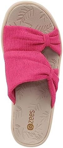 BZees Women's Smile More Slide Sandal, Paradise Pink, 9.5 | Image 6