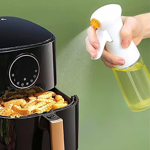 Touchfutrue Oil Spray Bottle, 6.8 Oz/200 ML Olive Oil Bottle Sprayer Mister for Kitchen, Olive Oil Spray Bottles with Replaceable Nozzle Widely Used for Salad Making, Baking Frying, BBQ