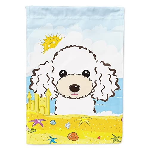 Drapeau caniche blanc grand format en toile de canevas resistante aux UV - 2
