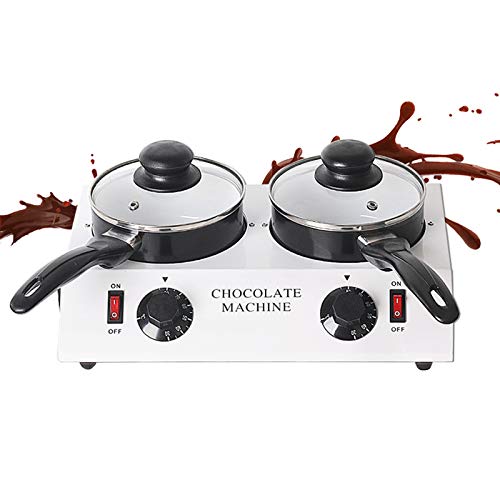Chocolate Tempering Melting Machine, 110V Professional Chocolate Tempering Melting Machine Adjustable Temperature (Double Pot) - Thumbnail 2