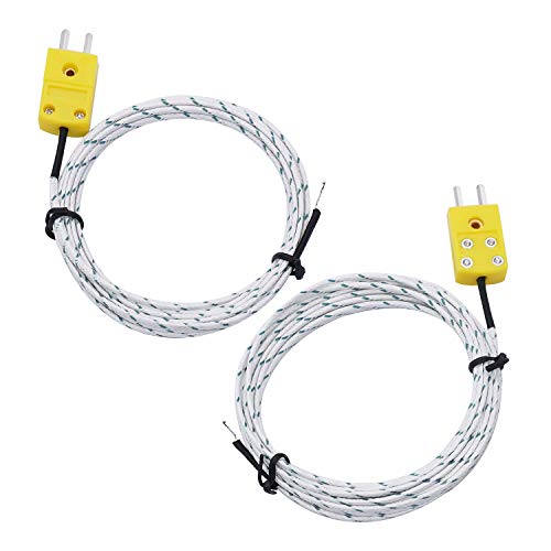 Twtade 5Pcs 3M K Type Mini-Connector Thermocouple Temperature Probe Sensor Measure Range -50~350°C #TOP1