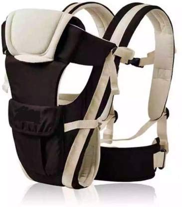 Moms Pride Adjustable Hands-Free 4-in-1/baby Carry Bags/Baby sefty Belt/Kid Carry Bag/Baby Sling/Back Baby Carrier/Front Carrier for babykids Carrier Belt/Buckle Straps (Black)