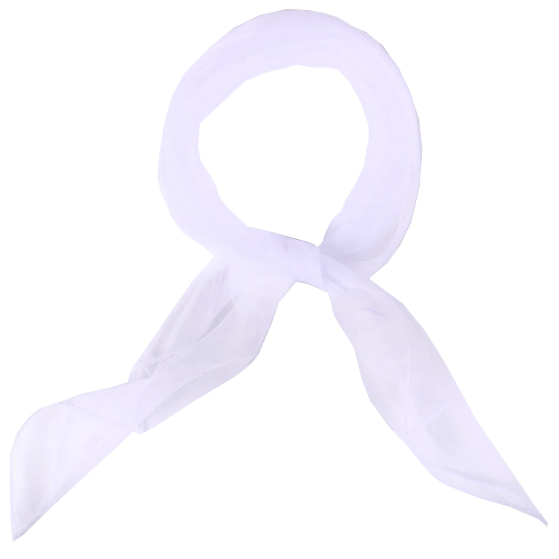 Hat To Socks Soft and Light Feel Square Chiffon Neck Scarf Retro Pinup Hair Scarf for Girls Women