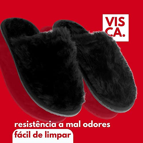 Pantufa Masculina Adulto Fechada Pelúcia Antiderrapante Chinelo de Quarto Caramelo (br_footwear_size