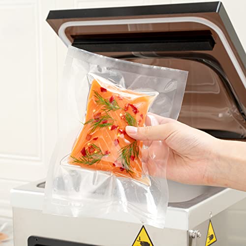 Image of Restaurantware Fresh Hero 6 x 8 Inch Vacuum Sealer Bags 100 Food Storage Bags - 3 mil Thick Microwavable Clear Plastic Sous Vide Bags Freezable For Storing Food Or Sous Vide Cooking