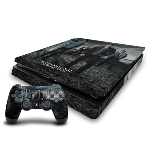 Skin PS4 Slim Supernatural autocollant vinyle Castiel pour console Sony et manette DualShock 4