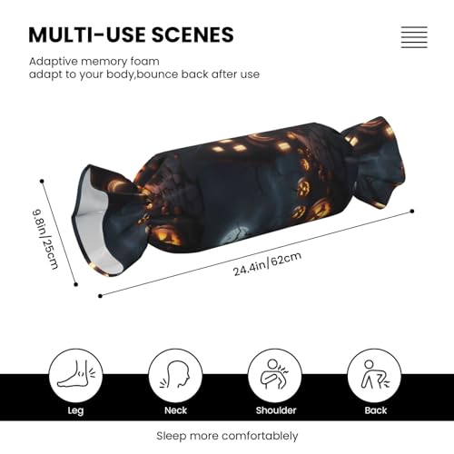 Almohada de espuma viscoelástica negro con cierre ajustable miniatura 3