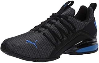 PUMA Men's Axelion Cross-Trainer, Iron gate Black-Strong Blue, 10
