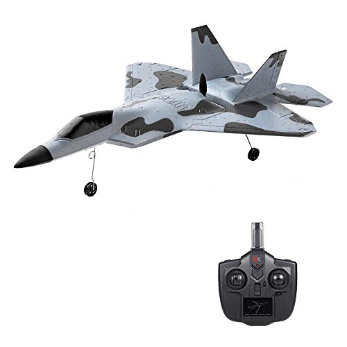 GoolRC WLtoys XKS A180 RC Airplane, 2.4Ghz 2 Channel Remote Control Plane with 6 Axis Gyro System, Adjustable Rudder, Brushless Motor and 1 Batteries, Easy to Fly RTF Foam RC Aircraft for Adults