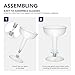 Party Essentials Disposable Hard Plastic Two Piece 4 oz. Toasting Cocktail Cups, 50-Count, Clear Champagne Glasses