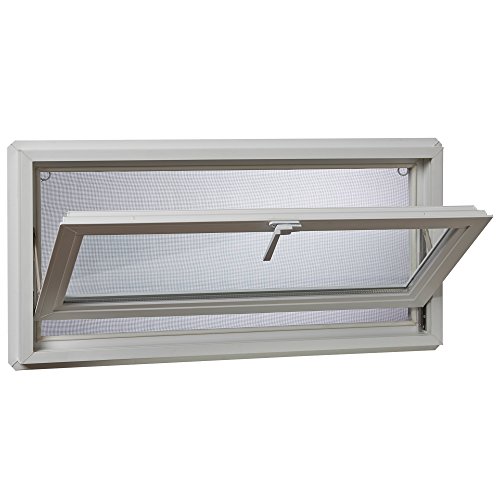 Park Ridge Products Vbhi3218Pr Vbhi Vinyl Basement Hopper Window, 32" X 18", White #TOP2