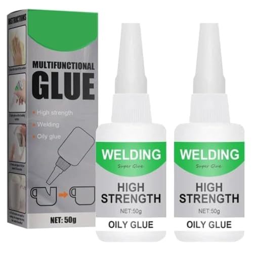 Universal Super Glue, Waterproof Powerful Oily Glue, Multifunctional Ceramic Glues for Metal, Wood, Ceramics, Leather, Glass (2)