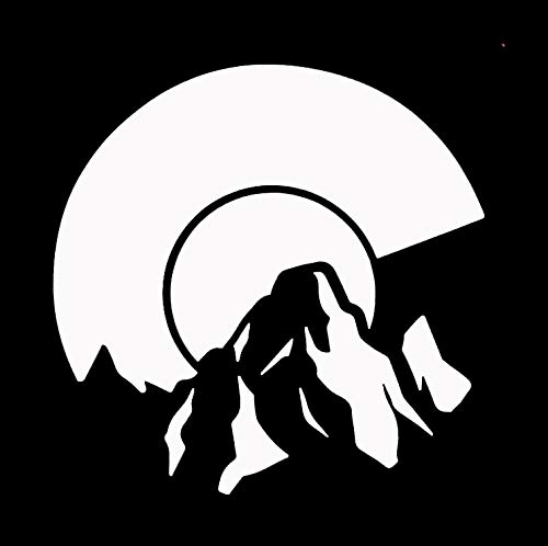 Makarios LLC Native Colorado Mountains Cars Trucks Vans Walls Laptop MKR| White |5.5 x 5.25|MKR625