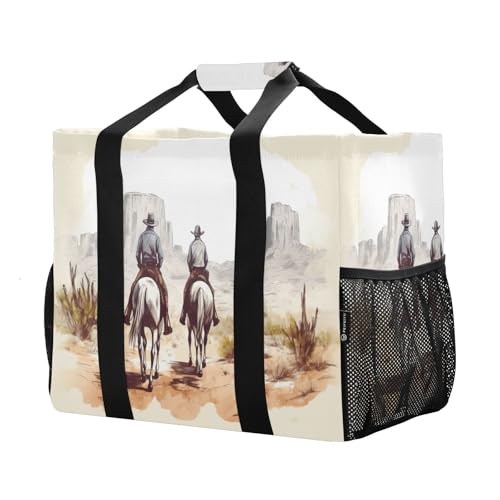 Western Cowboys Large Beach Bag Waterproof Beach Tote Bags for Women Travel Gym Pool2